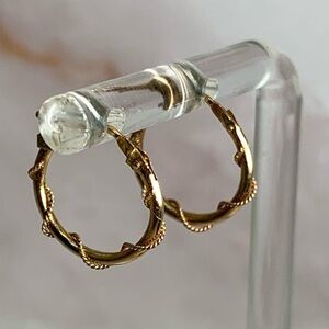 14kt gold small hoop earrings